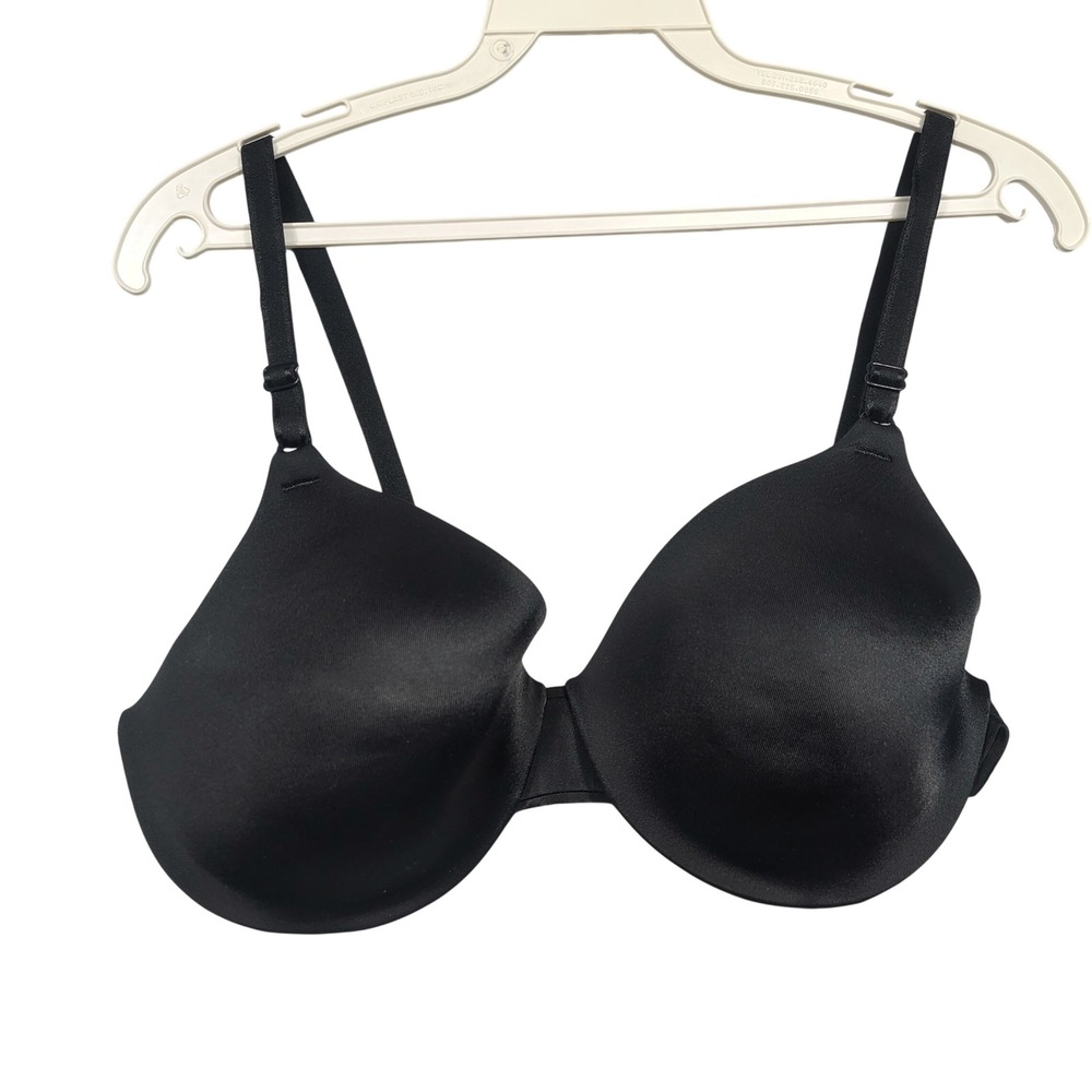 Warner's Bra Women 38B Underwire Padded Adjustable Straps Black Solid 01593